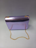 Borsa trik bijoux lucida con catenina oro di colore lilla/ verde chiaro/ verde tiffany/ celeste