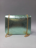 Borsa trik bijoux lucida con catenina oro di colore lilla/ verde chiaro/ verde tiffany/ celeste