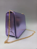 Borsa trik bijoux lucida con catenina oro di colore lilla/ verde chiaro/ verde tiffany/ celeste