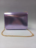 Borsa trik bijoux lucida con catenina oro di colore lilla/ verde chiaro/ verde tiffany/ celeste