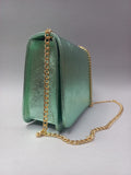 Borsa trik bijoux lucida con catenina oro di colore lilla/ verde chiaro/ verde tiffany/ celeste