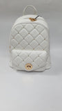 Zaino Trapuntato con borchie Polo BH-2403 colore Bianco/ Oro Rosa/ Nero