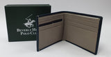 Portafoglio uomo beverly hills polo club bh-1170 nero/bluette - blu/grigio