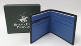 Portafoglio uomo beverly hills polo club bh-1170 nero/bluette - blu/grigio
