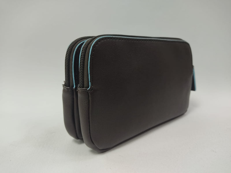 Pochette uomo della linea di rodrigo 468 con manicotto Nero/ blu / marrone