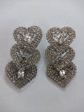 ORECCHINI TRIK BIJOUX STRASS LUNGHI CON CUORE