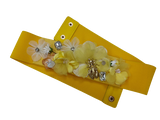 Cintura Donna Elastica a Fiori Gialla