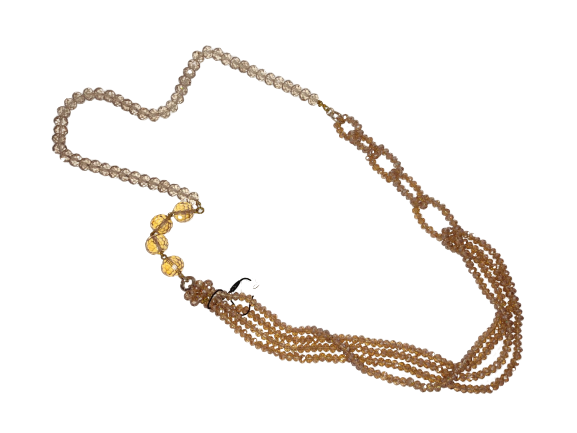 Collana Lunga Cristalli oro GeMir