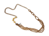 Collana Lunga Cristalli oro GeMir