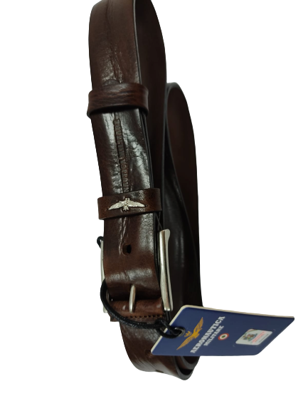 Aeronautica Militare Cintura Uomo Vera pelle Moro AM412