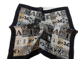 Gai Mattiolo Foulard Di Seta Quadrato Nero