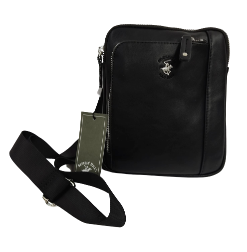 Beverly Hills Polo Club Borsello Da Uomo BH1180 Piccolo Nero