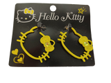 Hello Kitty - Orecchini Pendenti Colorati - Oro , Blu Zaffiro / Rosa