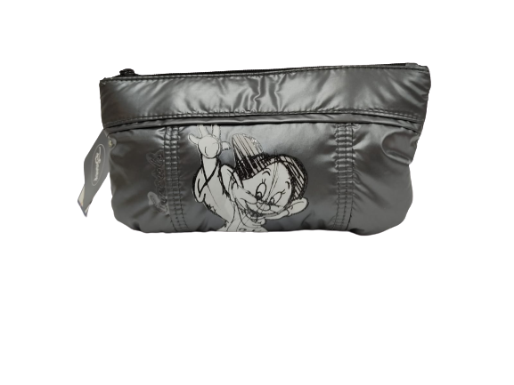 DISNEY - Astuccio Bustina Portapenne - Nero Grigio & Viola Fucsia