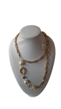Collana di Catene & Perle + Con Pietre Dure Ciondolo BYBA BIJOUX - Chain & Pearl necklace with Pendant