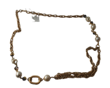 Collana di Catene & Perle + Con Pietre Dure Ciondolo BYBA BIJOUX - Chain & Pearl necklace with Pendant
