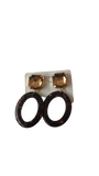 Cerchietto Orecchini Clip in Resina + Swarovsky  BYBA BIJOUX  - Marrone