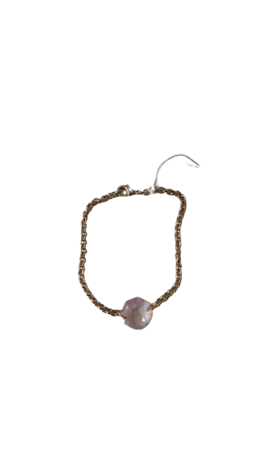 Braccialetto in Catena Oro o Argento con Pietra Swarovsky Colorati BYBA BIJOUX - Rosa , Verde Acqua , Bianco , Arancio