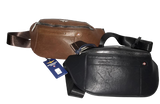 Marsupio in Pelle Uomo Aeronautica Militare - Marrone/Nero/ blu - AM-393